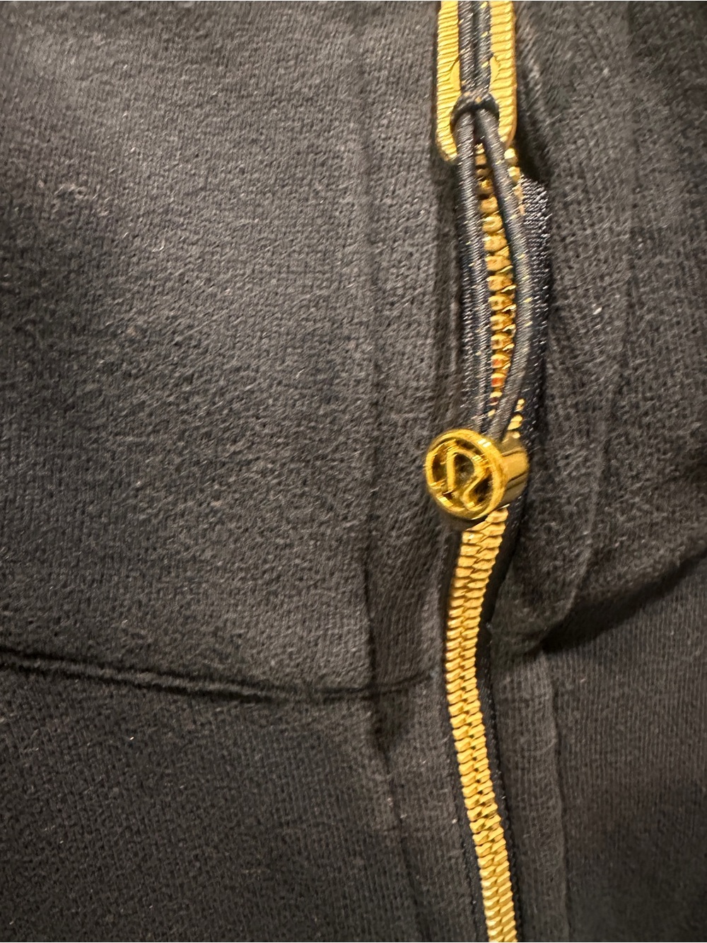 Lululemon Scuba Oversized Funnel Neck Half Zip True Navy/Gold XS/S Rare - Picture 3 of 6